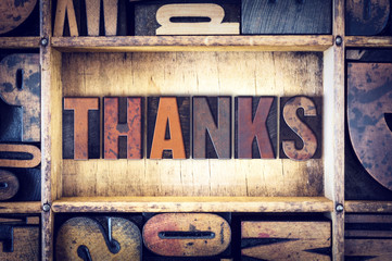 Thanks Concept Letterpress Type