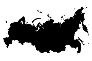 Russia map on white background vector - obrazy, fototapety, plakaty