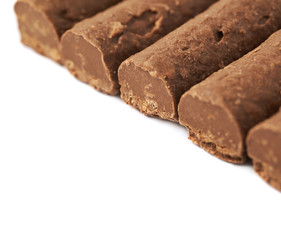 Chocolate praline candy isolated