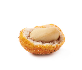 Spicy flavour crunchy nuts isolated