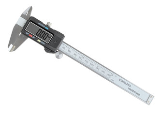 Digital calipers on white