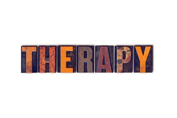 Therapy Concept Isolated Letterpress Type