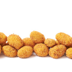 Line of crunchy coated nuts