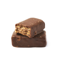 Chocolate coated waffle candy