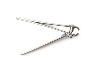 Steel nail clipper isolated