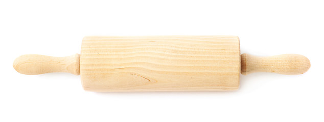 Wooden rolling-pin isolated