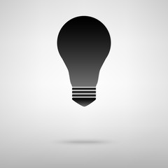 Light lamp black icon