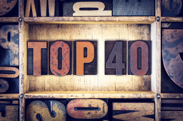 Top 40 Concept Letterpress Type