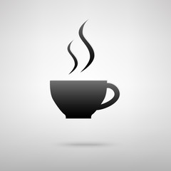 Cup of coffee black icon