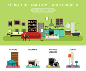 Furniture and home accessories banner.
