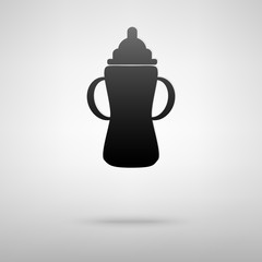 Baby bottle black icon