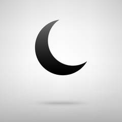 Obraz na płótnie Canvas Moon black icon