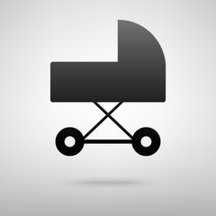 Pram black icon