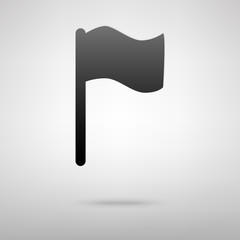 Flag black icon