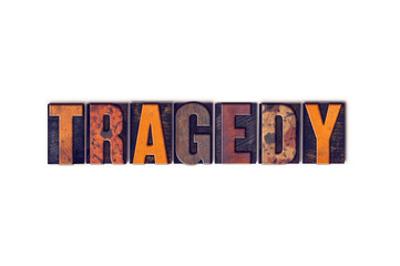 Tragedy Concept Isolated Letterpress Type