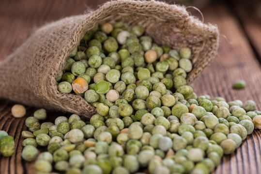 Heap of dried green Peas
