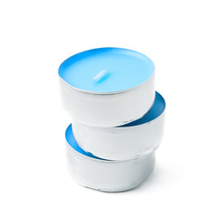 Tealight paraffin wax candle isolated