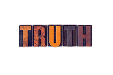 Truth Concept Isolated Letterpress Type