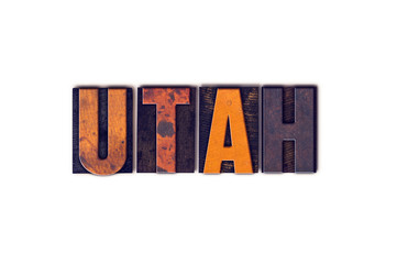 Utah Concept Isolated Letterpress Type