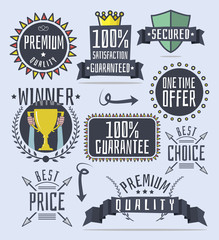 Fototapeta premium Set of cartoon promo elements. EPS8.