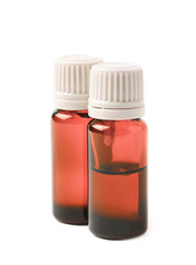 Small vial flask isolated