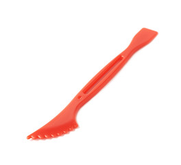 Plastic modeling clay chisel isolated