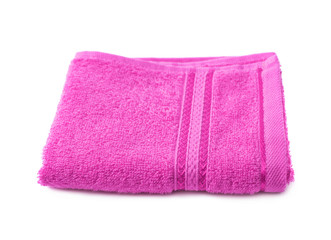 Single terry cloth towel isolated