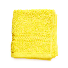 Single terry cloth towel isolated