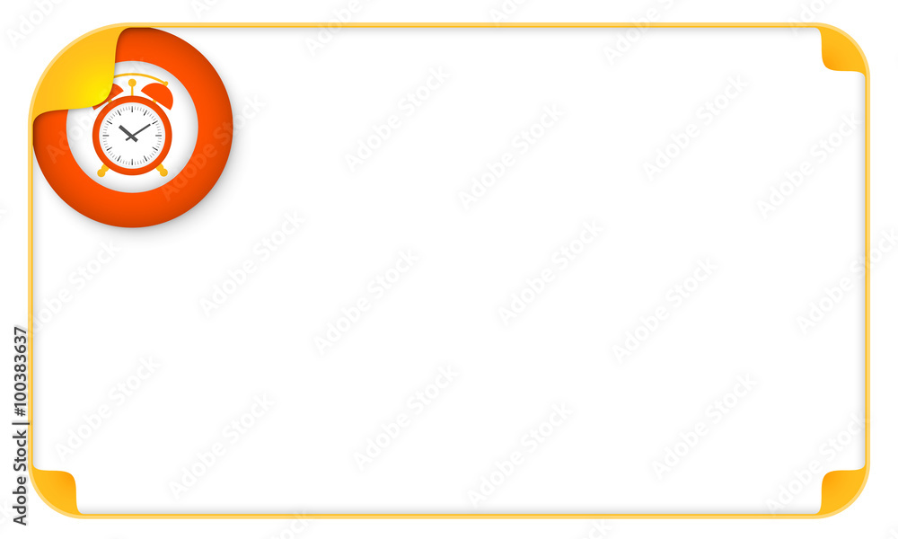 Poster color frame for your text and alarm clock