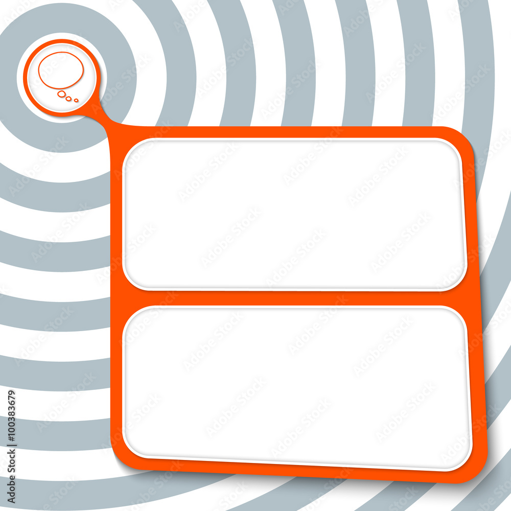 Poster abstract red box for your text and speech bubble