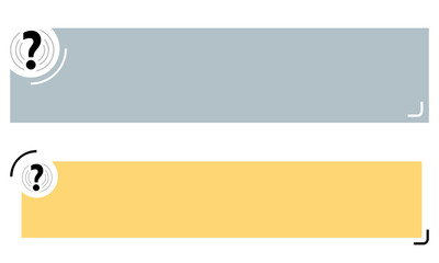 Obraz premium Simple banners for your text and question mark