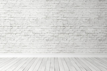 Empty bright interior. 3D render