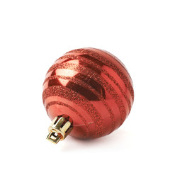 Single Christmas ball isolated