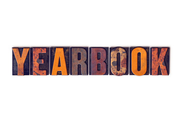 Yearbook Concept Isolated Letterpress Type