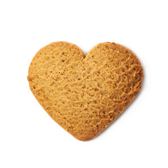 Heart shaped gingerbread isolated