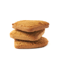 Stock of gingerbread cookies isolated