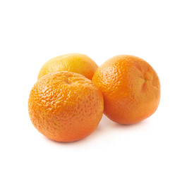 Pile of tangerines isolated