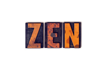 Zen Concept Isolated Letterpress Type
