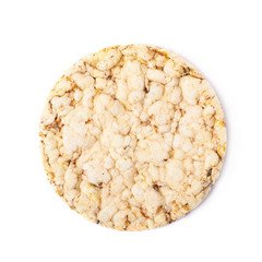 Round diet rice cracker isolated