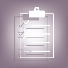 Checklist icon with shadow