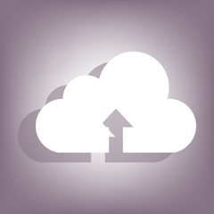 Cloud icon with shadow