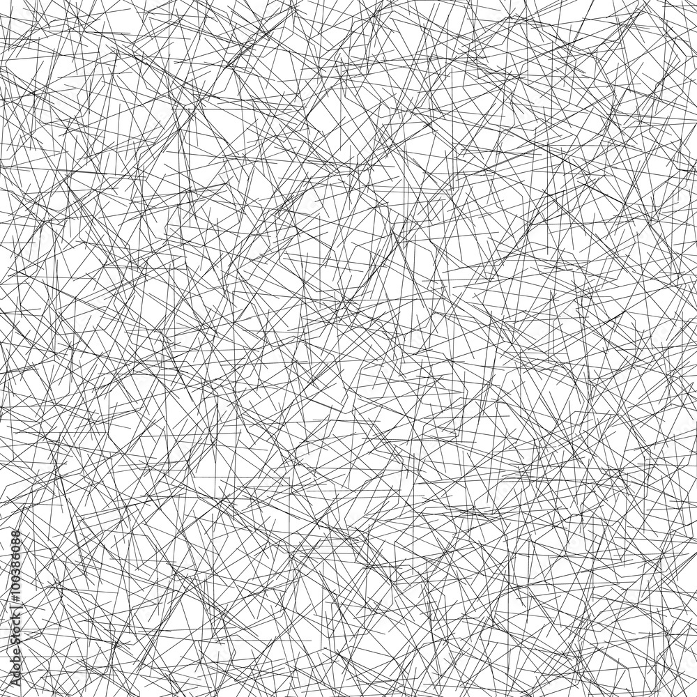 Poster monochrome pattern with irregular, random lines. straight, inter