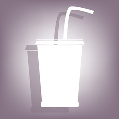 Drink icon with shadow