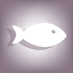 Fish icon with shadow