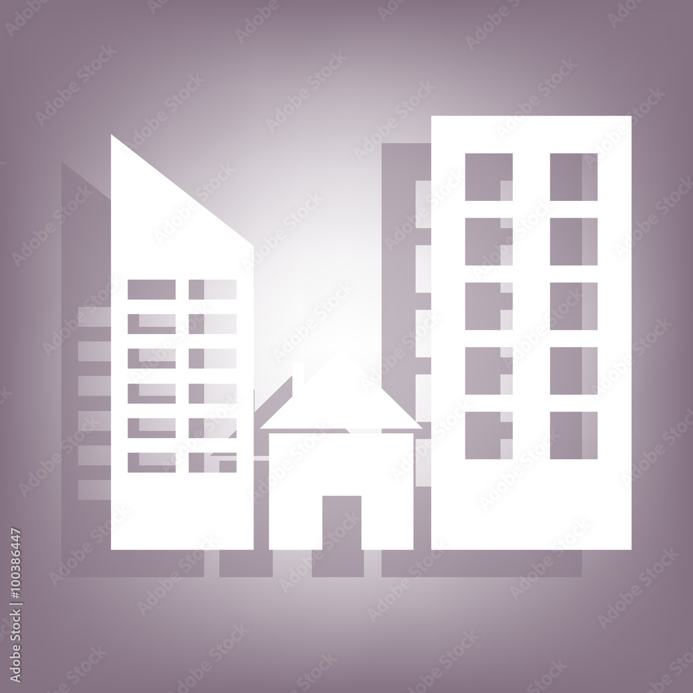 Poster building vector icon 10 eps