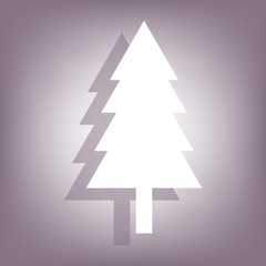 Obraz premium fir-tree . line vector icon