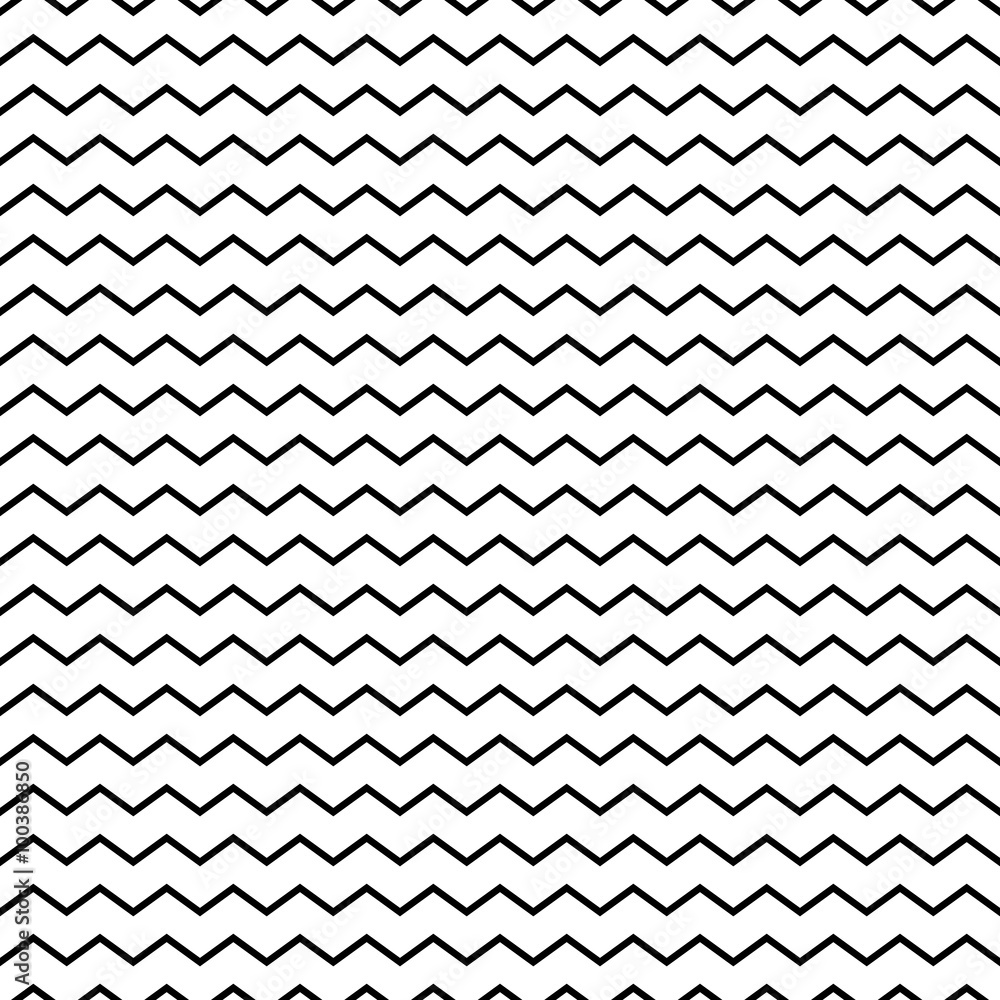 Aufkleber seamless abstract monochrome pattern with wavy lines.