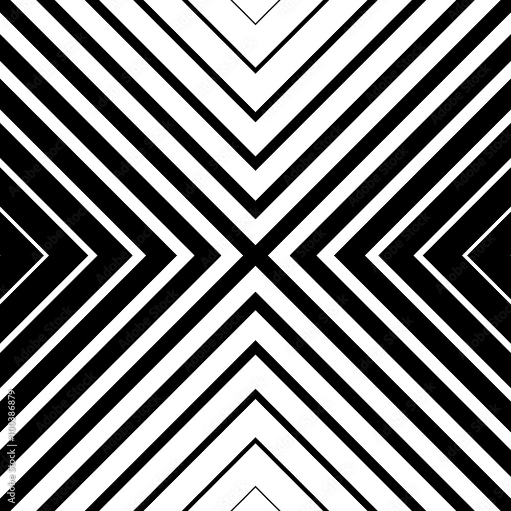 Poster Seamless monochrome pattern with square shape. Abstract grid, me