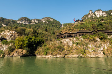 Fototapeta premium Three Gorges Tribe Scenic Spot along the Yangtze River