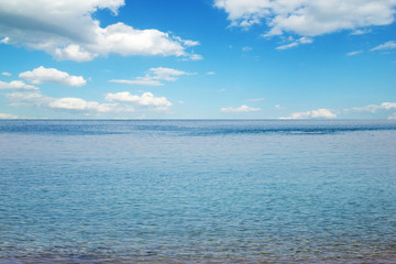 Beautiful sky and blue sea